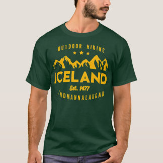 T-shirt Islande Randonnée LANDMANNALAUGAR Est
