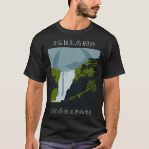 T-shirt Islande Skogafoss Waterfall Travel