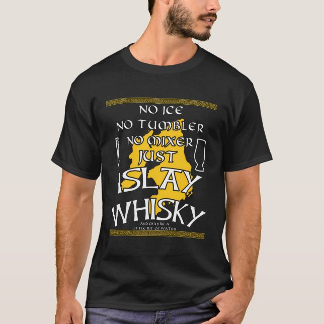 T-shirt Islay Whisky Smoky Peaty Single Malt Island Scotla (Devant)