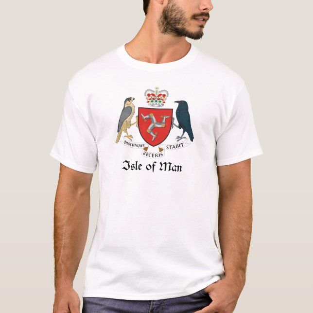 T-shirt ISLE DE L'HOMME - drapeau/logo/armoiries/insignes (Devant)