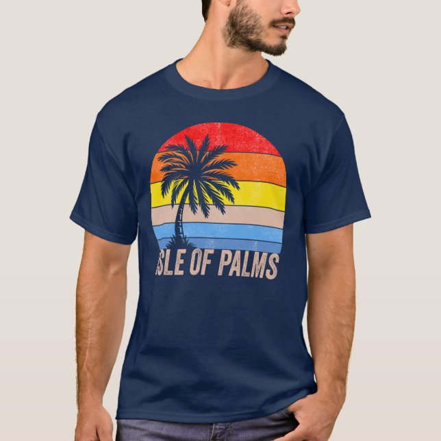 T-shirt Isle of Palms Vintage Sunset (Devant)