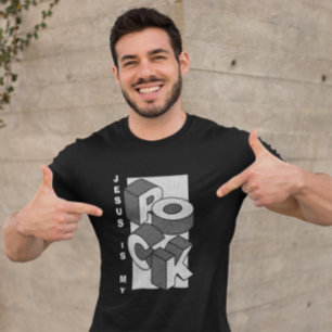 T-Shirt Isométrique Chrétien « JÉSUS EST MA ROCHE