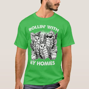 T-shirt Isopode Cloporte Roulie Pollie qui défile avec les