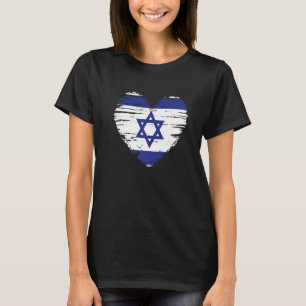 T-shirt Israël Coeur Drapeau israélien Fierté israélienne