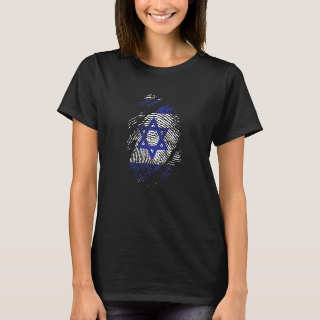 T-shirt Israël Drapeau ADN Jérusalem Hébreux Véritable Jui (Devant)