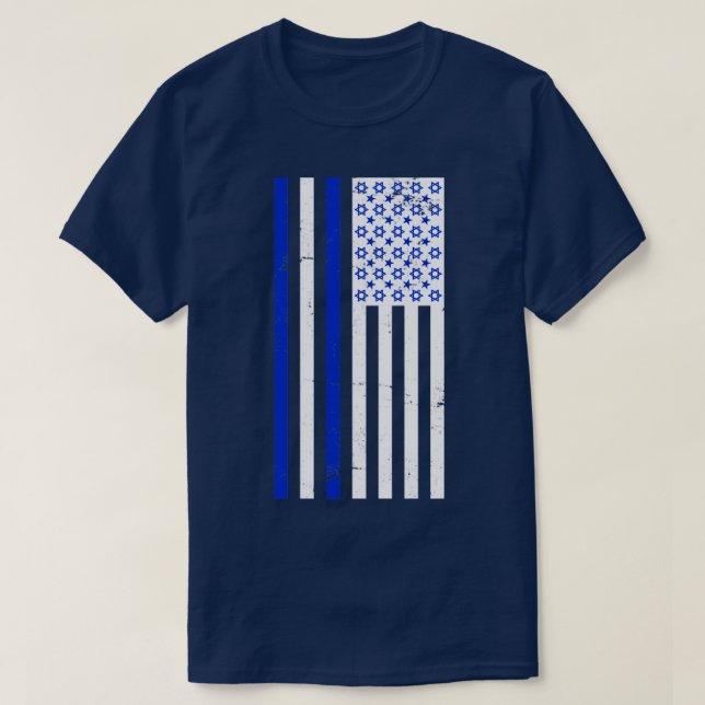 T-shirt Israël : drapeau américain (Design devant)