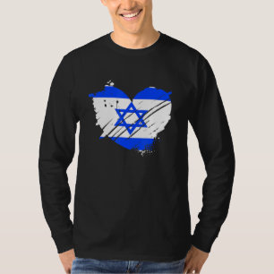 T-shirt Israël Drapeau J'Aime Israël C'Est Dans Mon Adn Po
