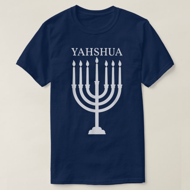 T-shirt Israël Hébreu Shalom Menorah Judaïsme israélien (Design devant)