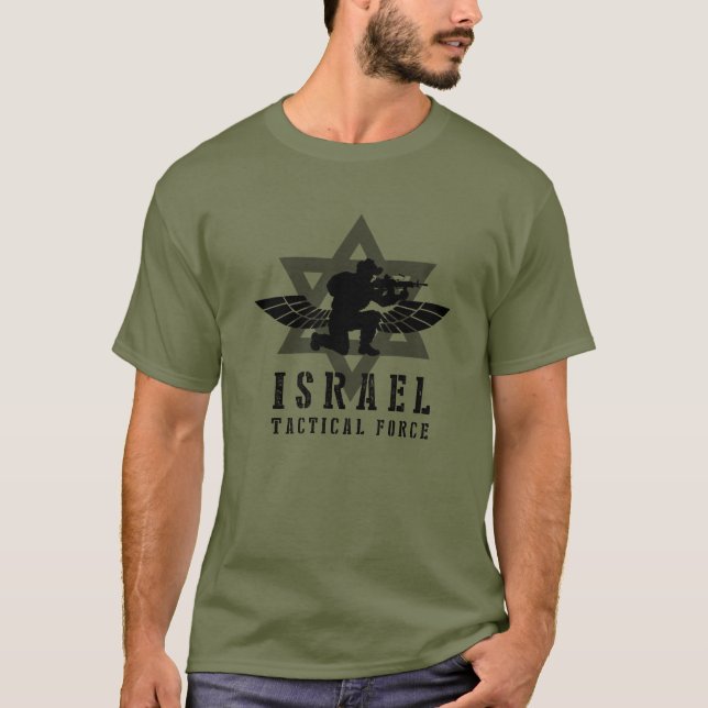 T-shirt Israel IDF Army Tactical Force Star von David (Devant)