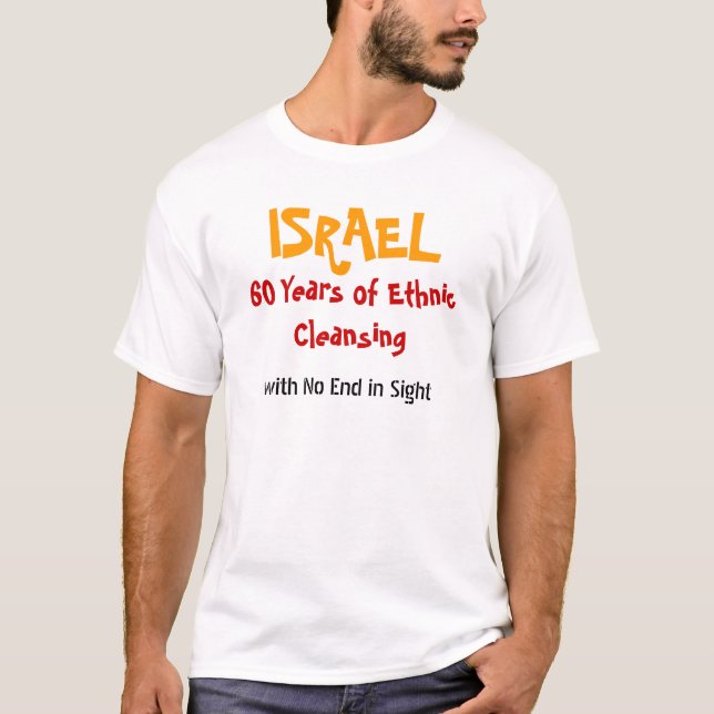 T-shirt israélien de protestation de purification (Devant)