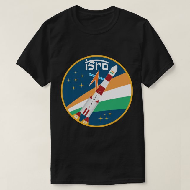 T-shirt ISRO Indian Space Research PSLV Rocket Space Desig (Design devant)