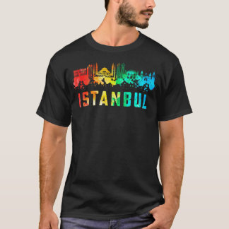 T-shirt Istanbul City Skyline Turquie Souvenir coloré