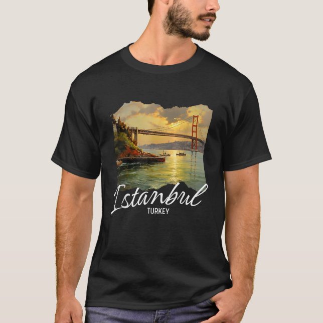 T-shirt Istanbul Turquie peinture souvenir (Devant)