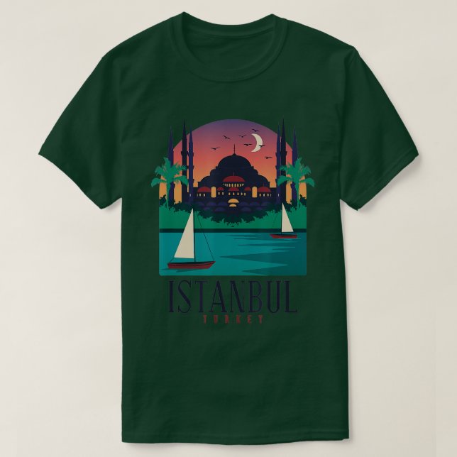 T-shirt Istanbul Turquie voyage dans l'empire ottoman (Design devant)