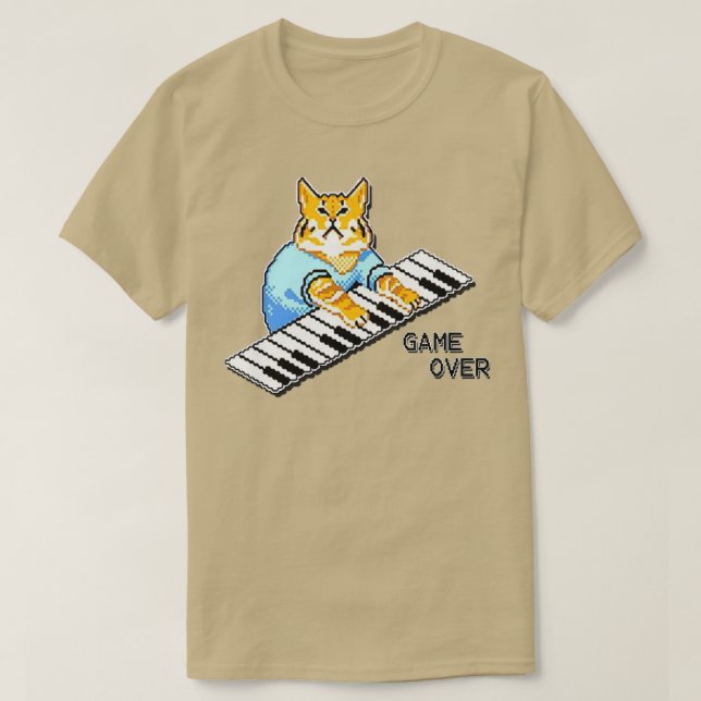 T-shirt IT Crowd roys au piano chat design disponible sur  (Design devant)