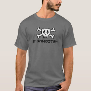 T-shirt IT Gangster Crâne et conception de mots croisés