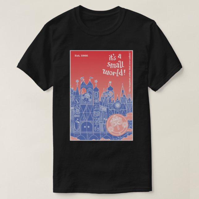 T-shirt It’s a Small World (pastel + periwinkle)  Classic  (Design devant)