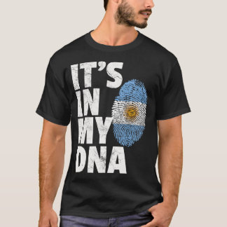T-shirt IT_S DANS MON ADN Argentine Flag Pride National Co