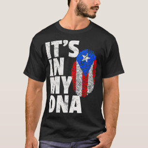 T-shirt IT_S DANS MON ADN Porto Rico Flag Pride National C