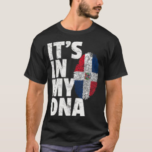T-shirt IT_S DANS MON ADN République Dominicaine Drapeau G