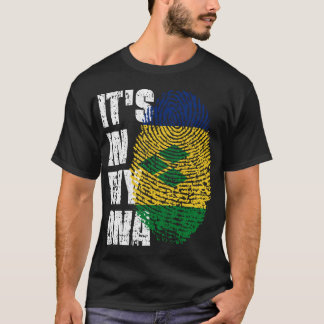 T-shirt IT_S DANS MON ADN St. Vincent _ Grenadines Drapeau