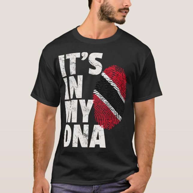 T-shirt IT_S DANS MON ADN Trinité-et-Tobago Flag Pride Nat (Devant)