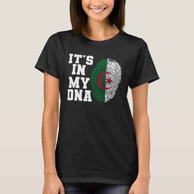 T-shirt It s In My DNA Algeria flag USA flag Algerian with (Devant)