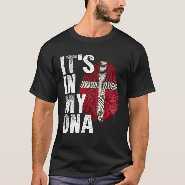T-shirt It s in my DNA Denmark Flag Danish (Devant)