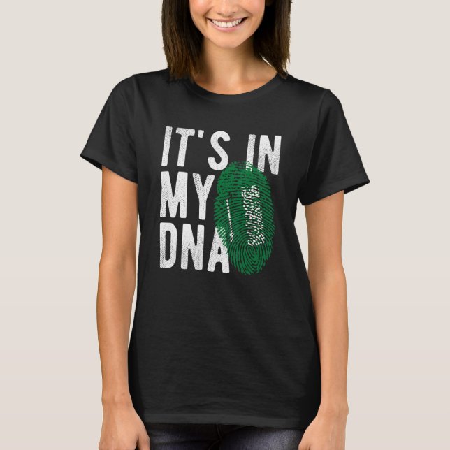 T-shirt it s in my DNA Saudi Arabia flag Fingerprint (Devant)