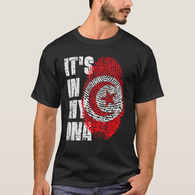 T-shirt It S In My Dna Tunisia Flag Tunisian (Devant)
