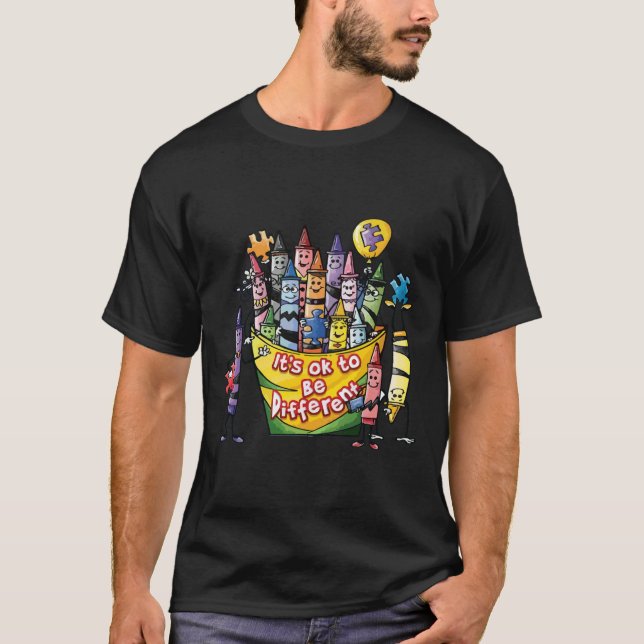 T-shirt It S Ok To Be Different Autism Awareness 38 (Devant)