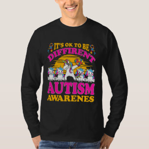 T-shirt It S Ok To Be Different Autism Awareness Unicorn