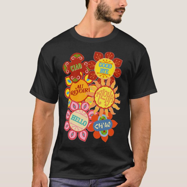 T-shirt It&x27 ; s a Small World Flowers, belles fleurs, (Devant)