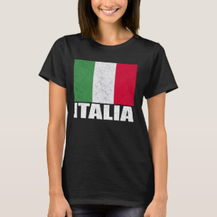 T-shirt Italia Drapeau Grunge Souvenir Vintage Italie