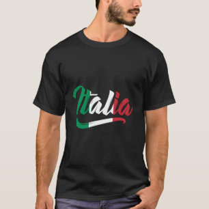 T-shirt Italia Drapeau Italie Italiano Patrimoine Famille 