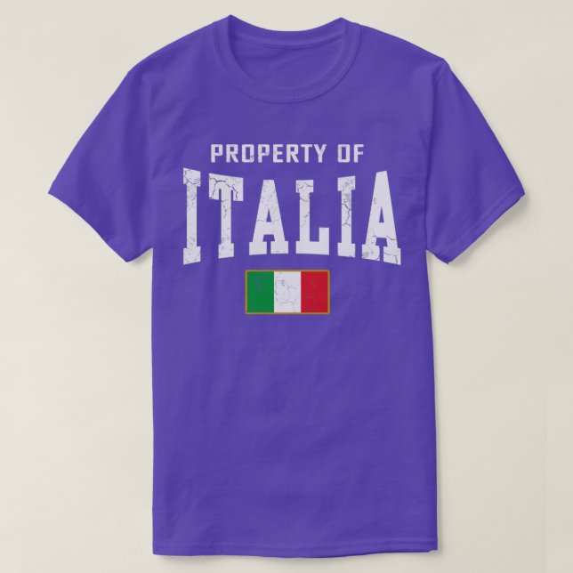 T-shirt Italia Drapeau Vintage détendu (Design devant)