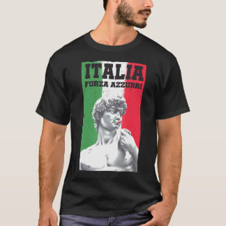 T-shirt Italia Forza Azzurri Italie Aimer Football Soccer