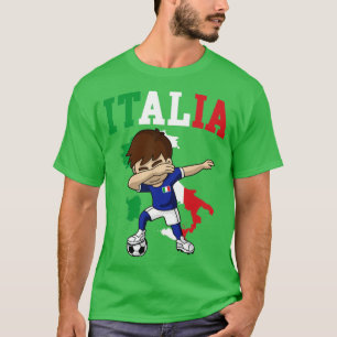 T-shirt Italia Italian Soccer Boy Italie Carte du drapeau