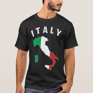 T-shirt Italia Italie Drapeau Souvenir Italien Carte Vinta