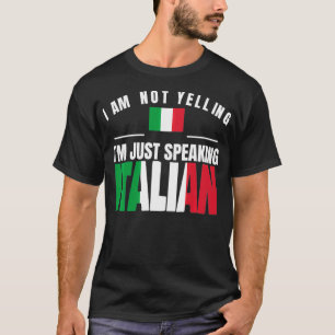 T-shirt Italia Je ne hurle pas Je ne parle qu'italien
