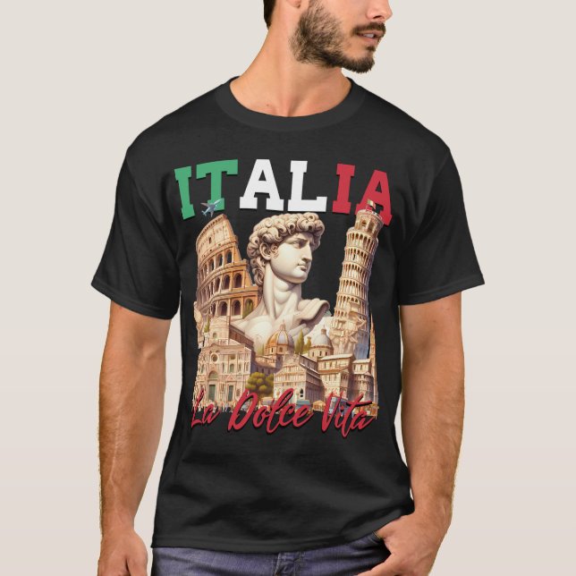 T-shirt Italia La Dolce Vita (Devant)