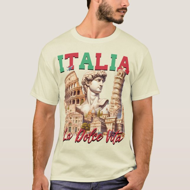 T-shirt Italia La Dolce Vita (Devant)
