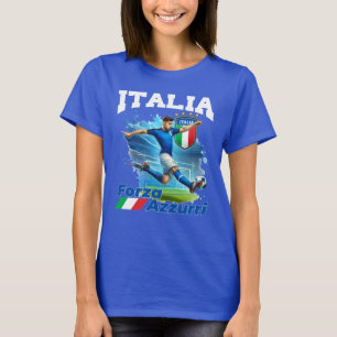 T-shirt Italia Soccer Calcio Azzurri
