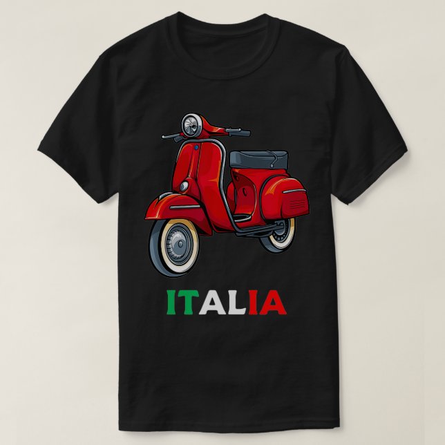 T-shirt Italian Biker Bike Rider Motorcycle Love Italy Sco (Design devant)