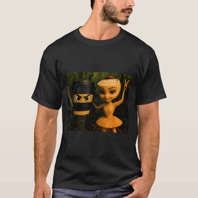 T-shirt Italian Brainrot Ballerina Cappuccina Cappuccino I (Devant)