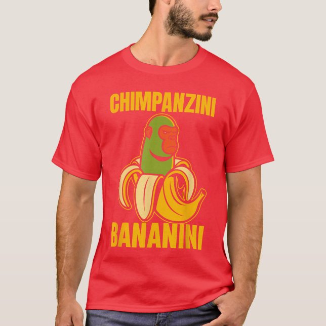 T-shirt Italian Brainrot Chimpanzini Bananini Funny Brain  (Devant)