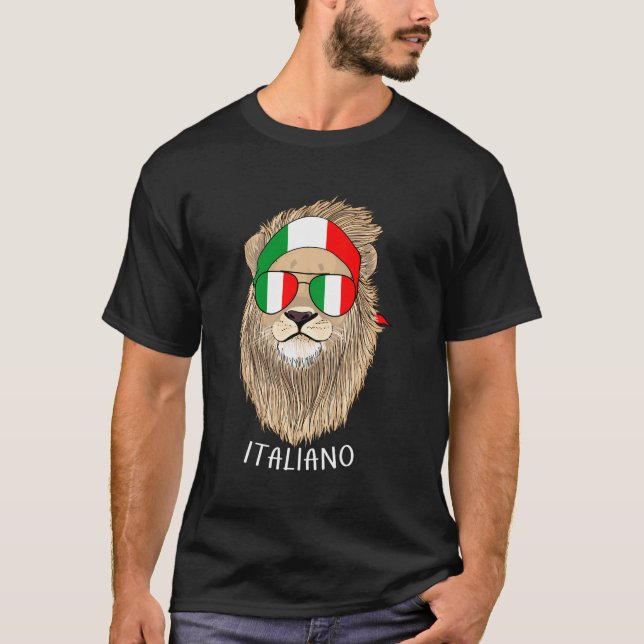 T-shirt Italiano Italie Drapeau Italie Patrimoine italien  (Devant)