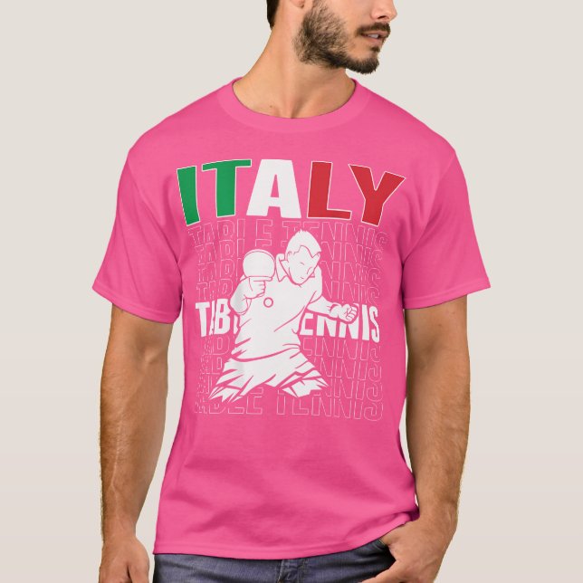 T-shirt Italie Amateurs de tennis de table - Soutien Ping  (Devant)