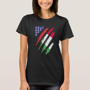 T-shirt Italie American Grosse Drapeau USA Patriot Héritag