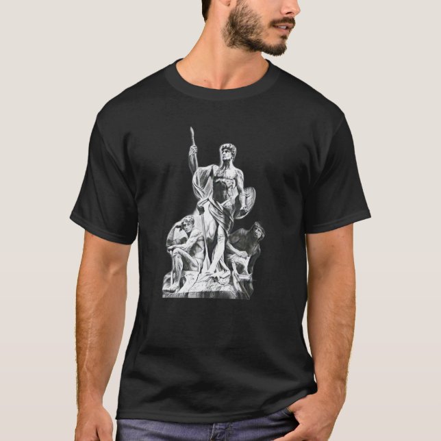 T-shirt Italie antique Statue romaine Enseignant Abstrait  (Devant)